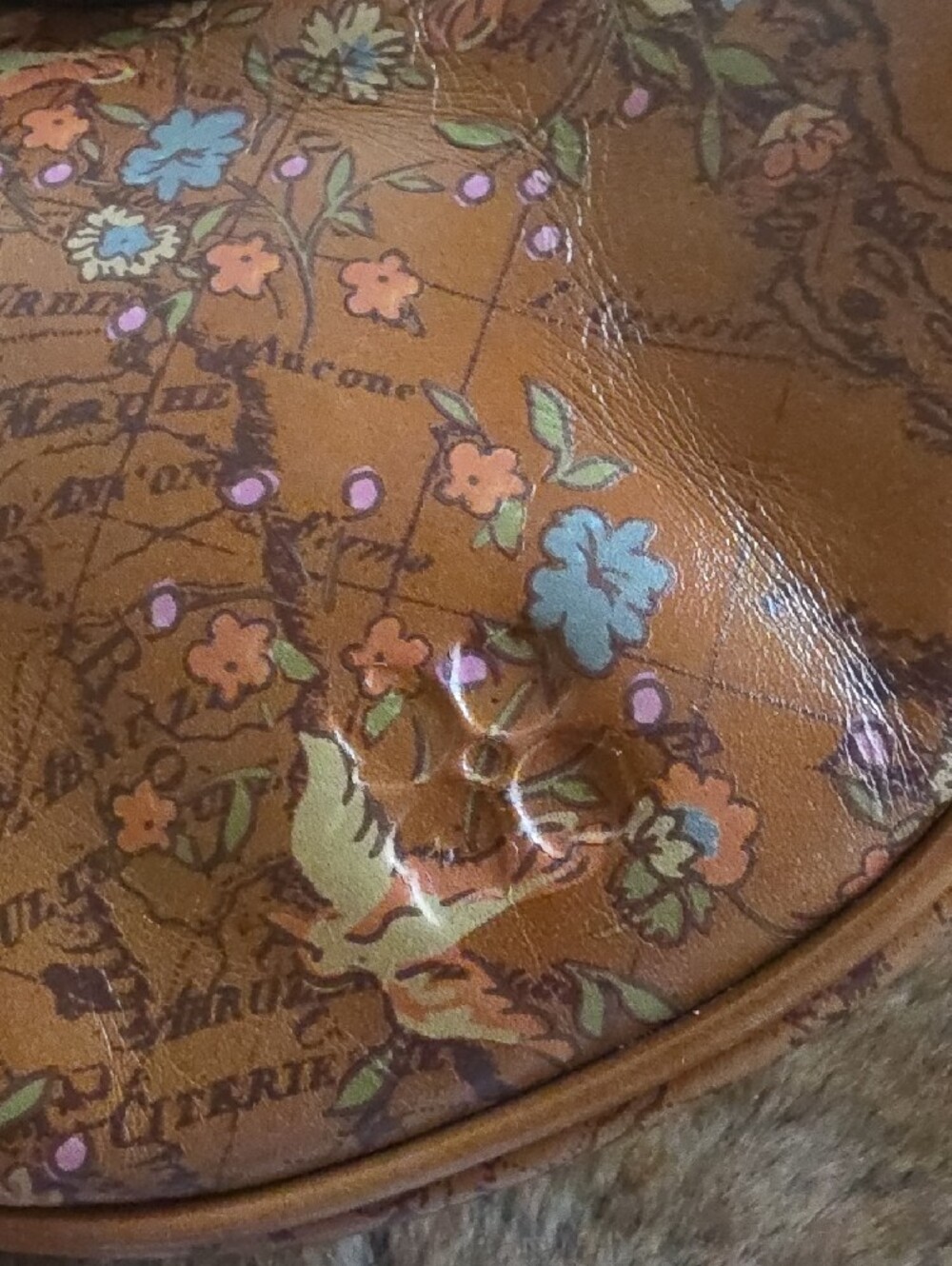 Patricia Nash Brown Floral Embossed Leather Crossbody - Picture 3 of 10